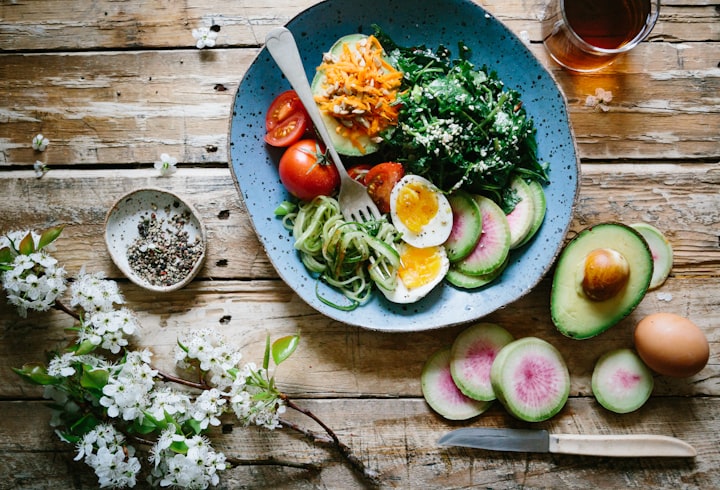 Colorful grains and vegetables in a nourishing bowl