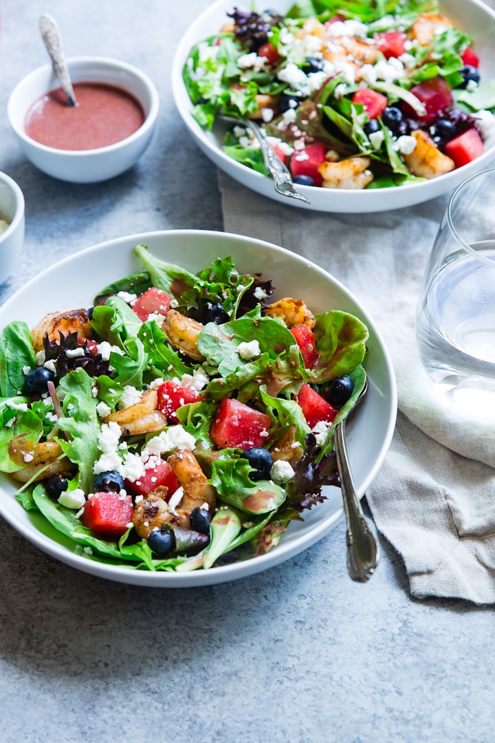 Fresh salad prepared for an everyday meal